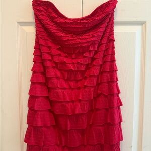 Pink Ruffled Layered Women's Dress